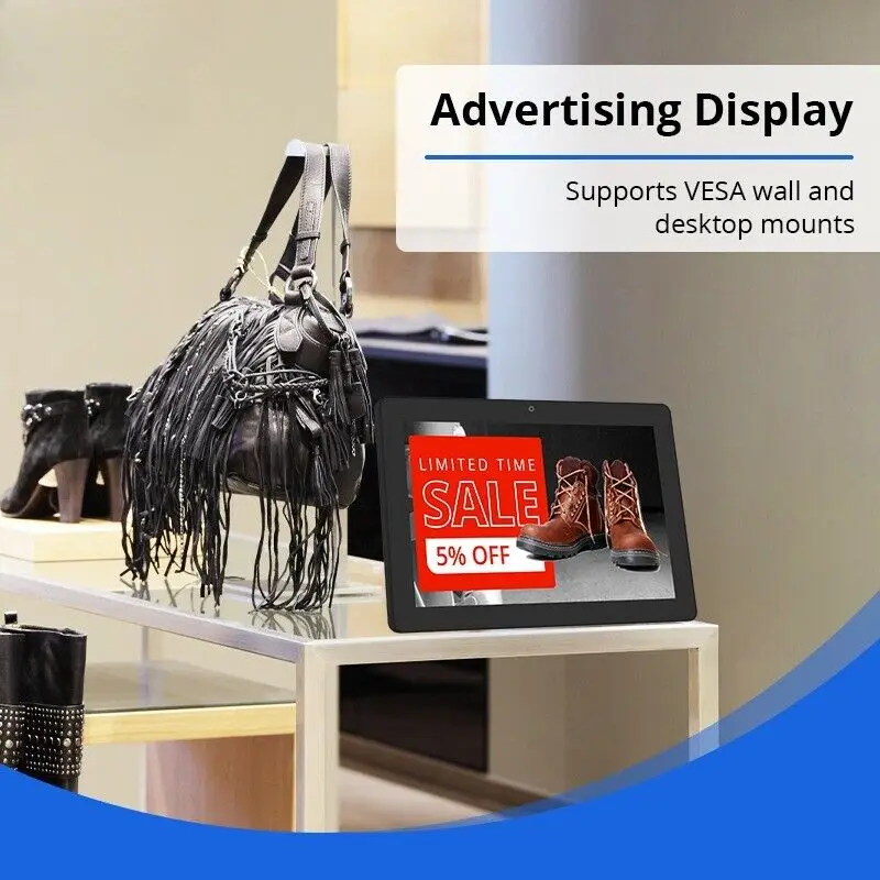 New 10.1 inch 10 inch ethernet advertising touch screen for supermarket display