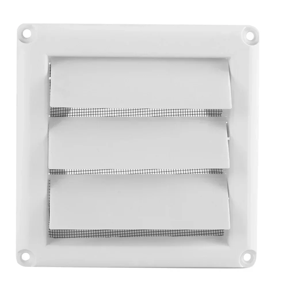 Fresh Air System 6 Inches White Plastic Air Outlet Single-Layer Return Air Shutter Vents For Home Study Room Bathroom Office