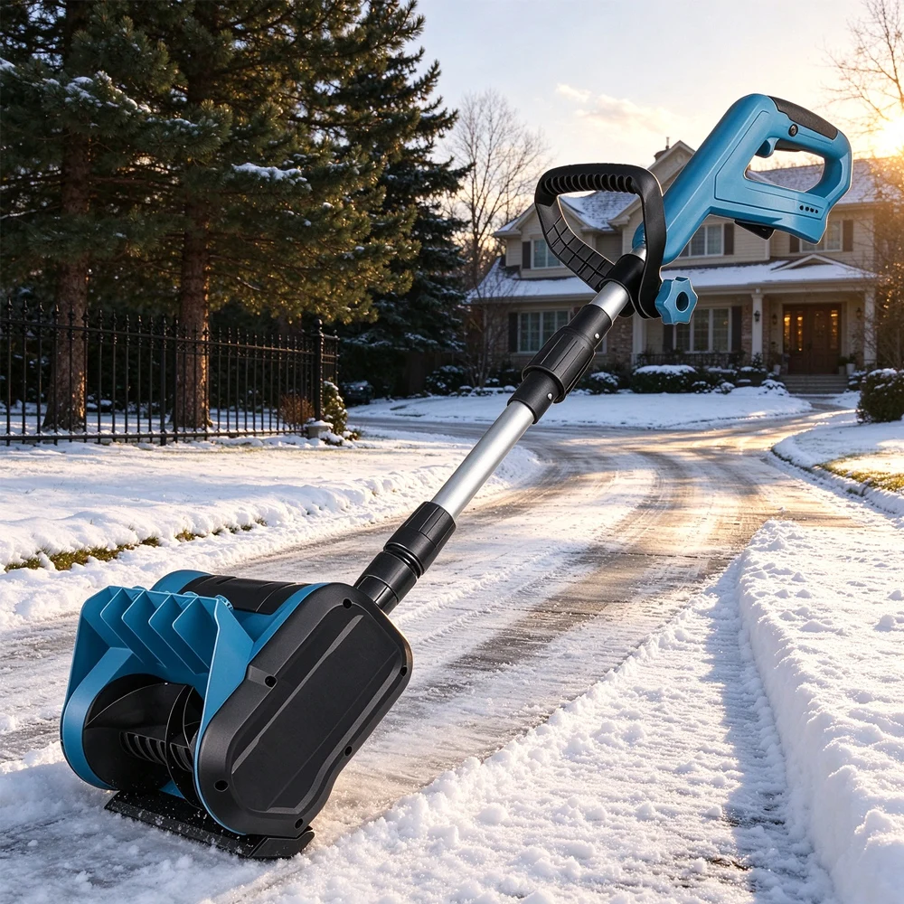 Cordless Electric Snow Shovel Handheld Snow Thrower Adjustable Telescopic Handle Portable Snow Removal Machine for Patio Drivewa