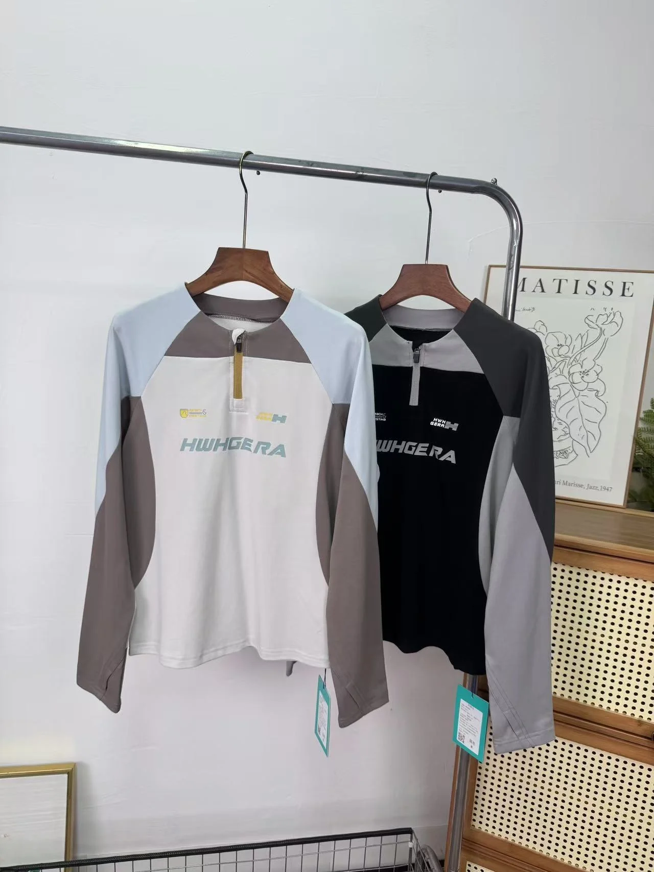 

Легкая тренировочная футболка с длинным рукавом на молнии для активного отдыха и велоспорта, прямого кроя, из серии Outdoor Mountain