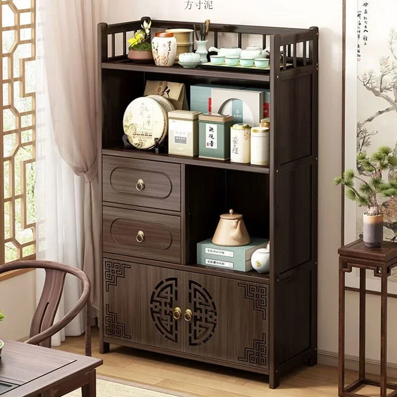 Household tea rack storage display rack sofa side cabinet designer model practical