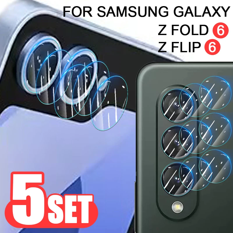 Tempered Glass Camera Lens Films for Samsung Galaxy ZFold6 ZFlip6 5G HD Transparent Anti-scratch Rear Len Protector Film