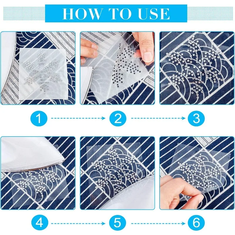 2 ورقة حديد ندفة الثلج على حجر الراين نقل الحديد على زين الإصلاح الساخن مع 16 قطعة نمط رقاقات الثلج ملصق ندفة الثلج #3