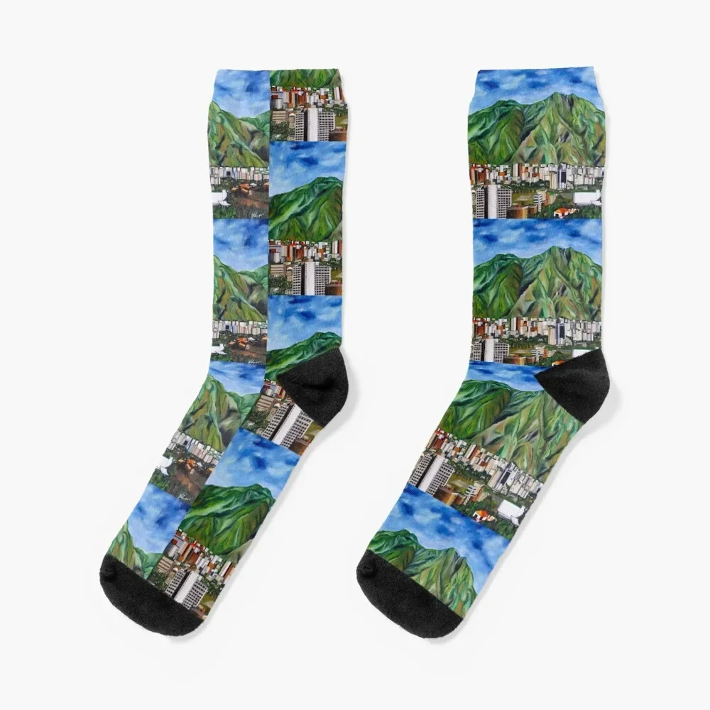 

Avila Caracas City Socks funny sock happy moving stockings valentine gift ideas Socks Male Women's