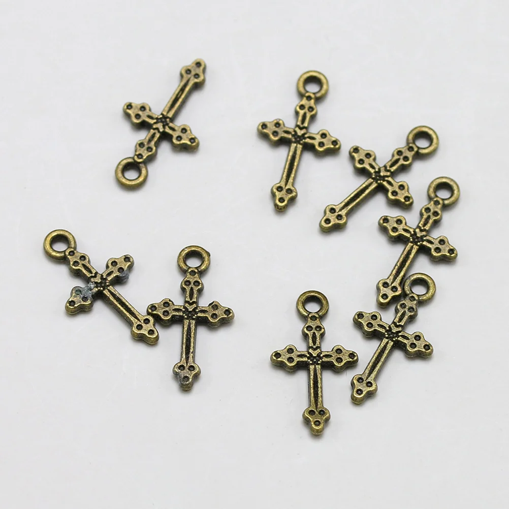 

10Pcs Alloy Cross Shape Pendants Charms DIY Jewelry Making Necklace Bracelet Bronze Unique Alloy Pendant Charm