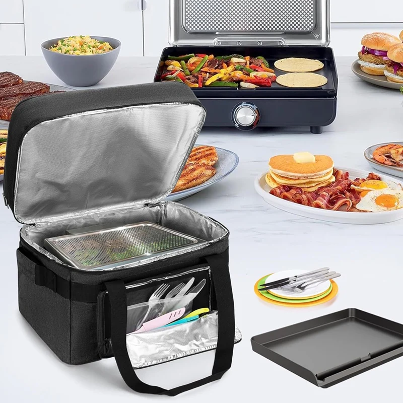 HOT SALE Indoor Grill Carrying Bag With Bottom Pad Smokeless Grill Double Layer Electric Grill Bag