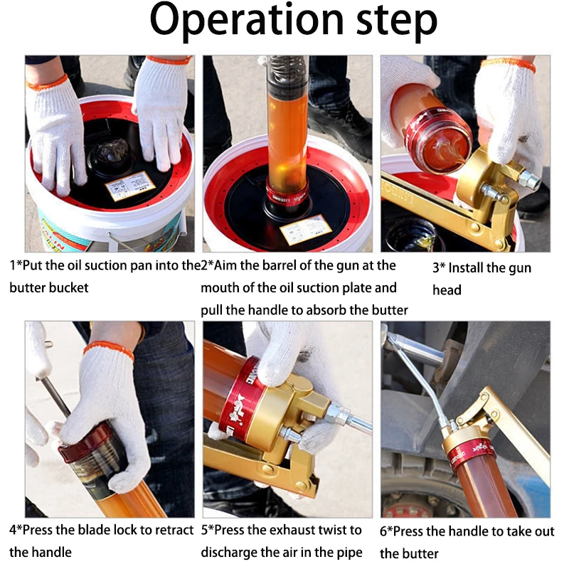 Best High Pressure Transparent 600CC Grease Gun Portable Lubricator Durable Suitable For All Kinds Of Car And Ship Lubrication