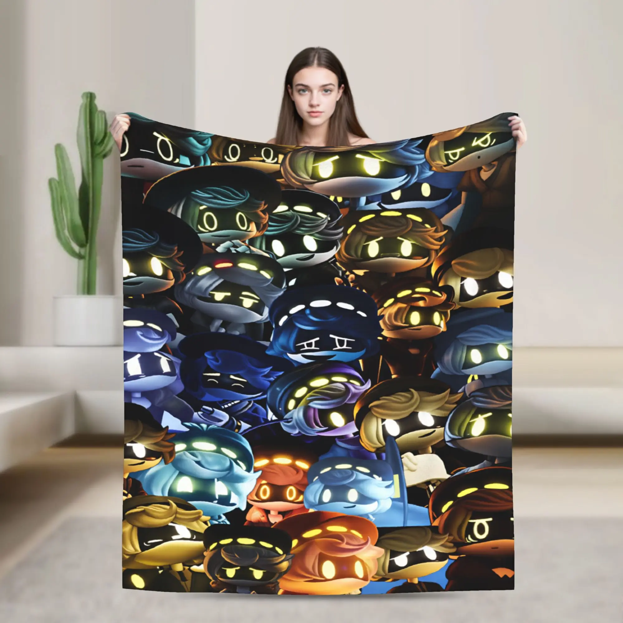 3D Murder-Drones Uzi Cartoon Flannel Blanket Autumn Soft Warm Throw Blanket for Children Couch Bed Fashion Bedspread Bed Cover