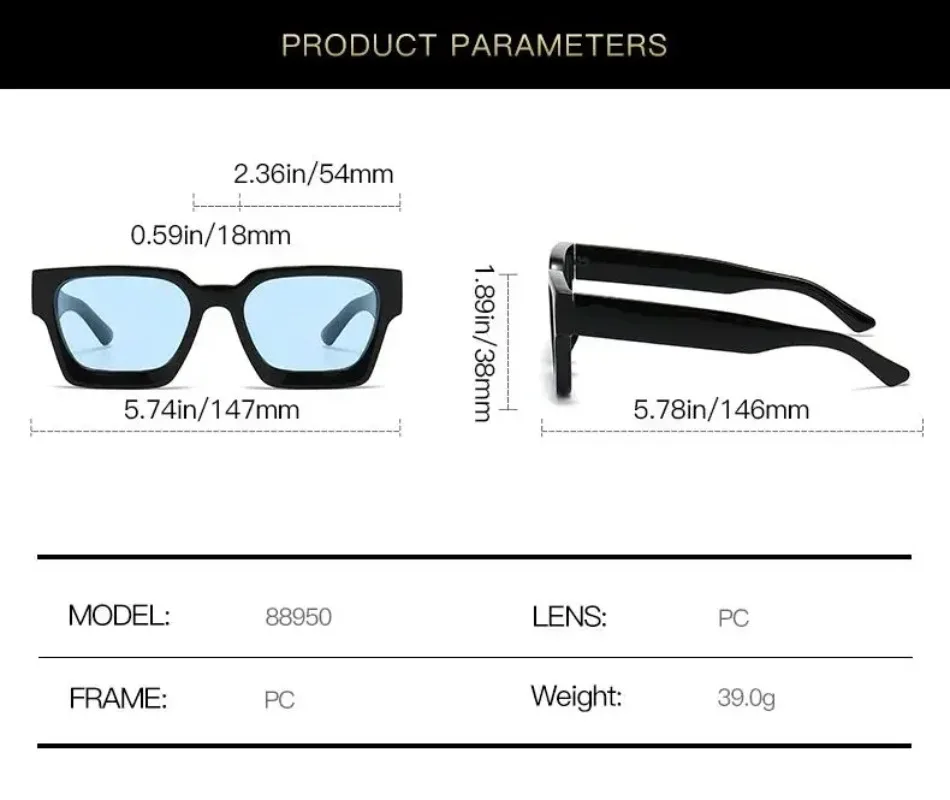 Fashion Women Sunglasses Designer Vintage Square Sun Glasses Uv400 Women Classic Retro Shades Sun Glasses Men Eyewear image 6