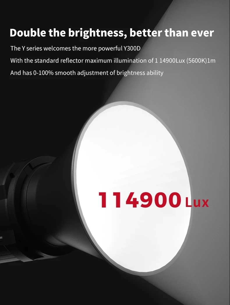 ZSYB 200W 300W LED Photography Light 5600K Professional  Studio Spotlight  Lighting for Camera Video 