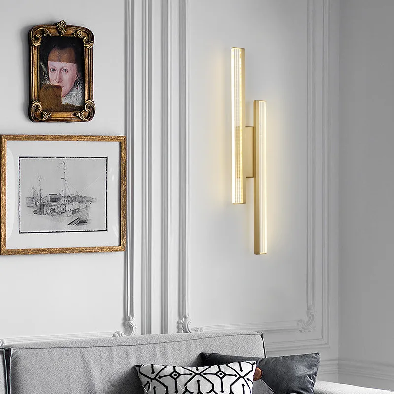 

Nordic Modern Minimalist Sconces light Fixture indoor Living Room h-shape hot selling gold Bedroom Hotel led Wall Lights