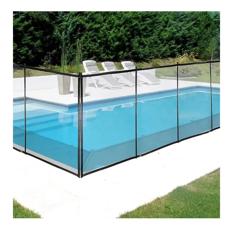 Custom DIY Temporary Portable Folding Child Removable Plastic Vinyl PVC Panel Mesh Swimming Safety Pool Fence with Lockable