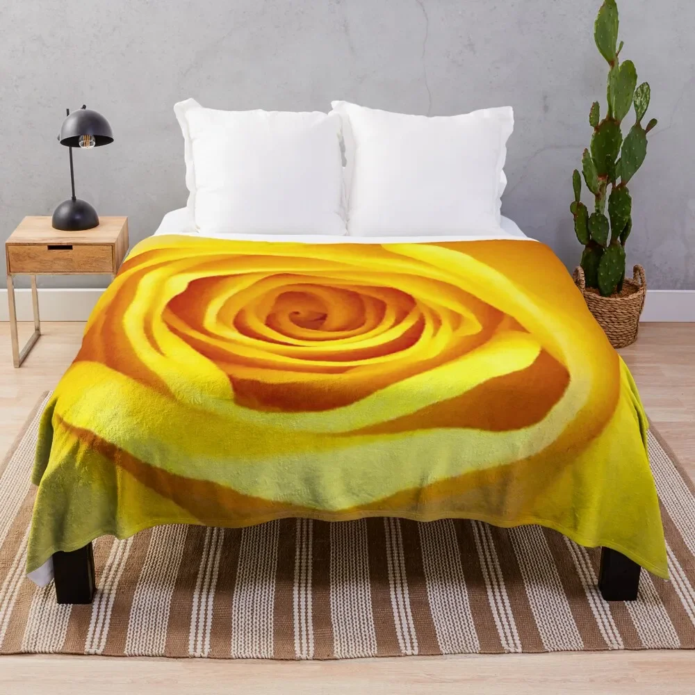 

Yellow Rose Throw Blanket Beach Flannel Fabric cosplay anime Soft Beds Blankets