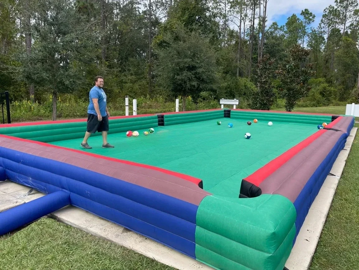 New Snooker Inflatable Pool Table Snooker Soccer Football Billiard Game Snooker Balls Table Snookball Game Soccer Ball