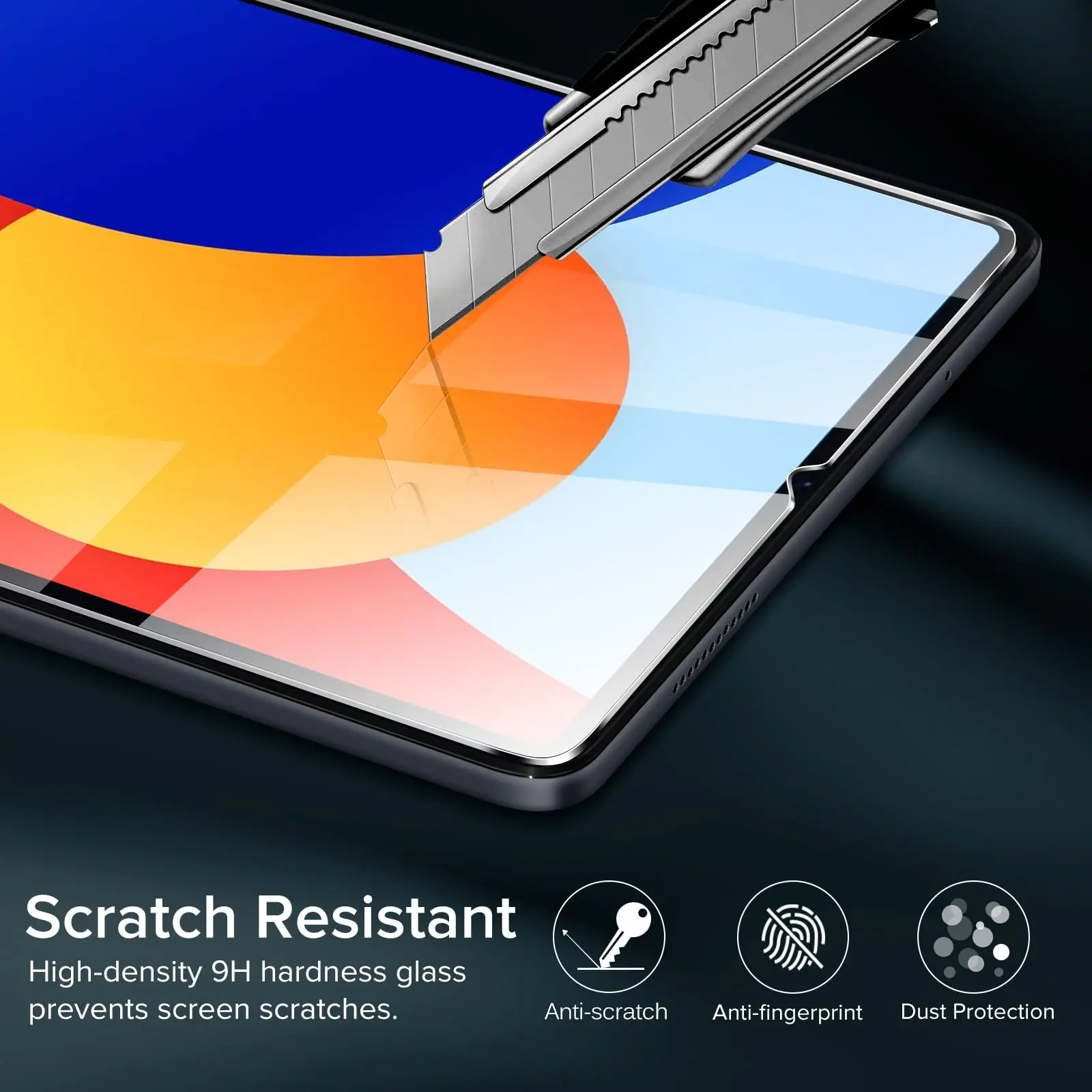 Tempered Glass for 8.7 Inch Xiaomi Redmi Pad SE ( 4G WIFI ) 2024 with Camera Film, Anti-Scratch Screen Protector Protective Film