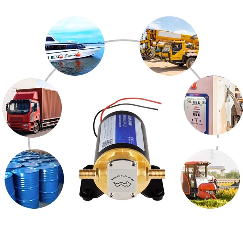 FP-12 electric gear oil pump 12V24V oil pump diesel spraying machine refueling pump oil micro self-priming pump