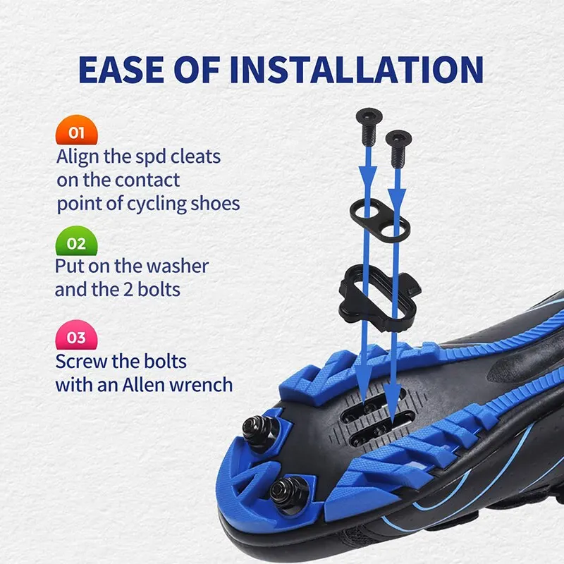 Mountain Bike Shoes Cleats for Shimano SH51 SPD MTB Cleats Multi-Release Spd Pedal Cycling Shoes Clips Set Bicycle Accessories view 4
