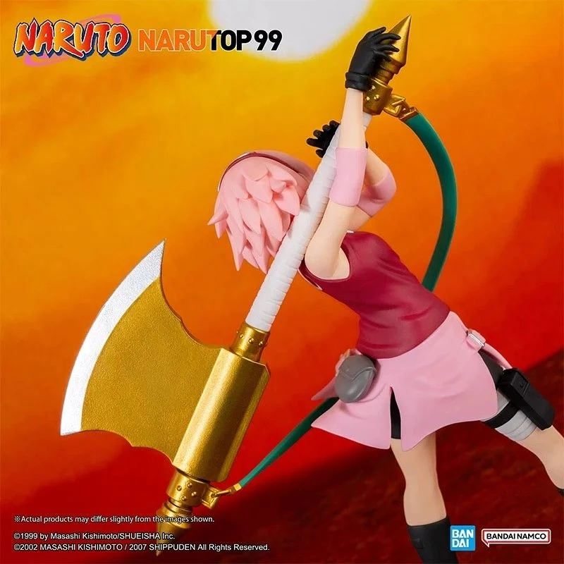 Bandai 16cm Top99 Haruno Sakura Naruto Shippuden Action Figure PVC Model Figure Collectible Ornament Model Toy Birthday Gift