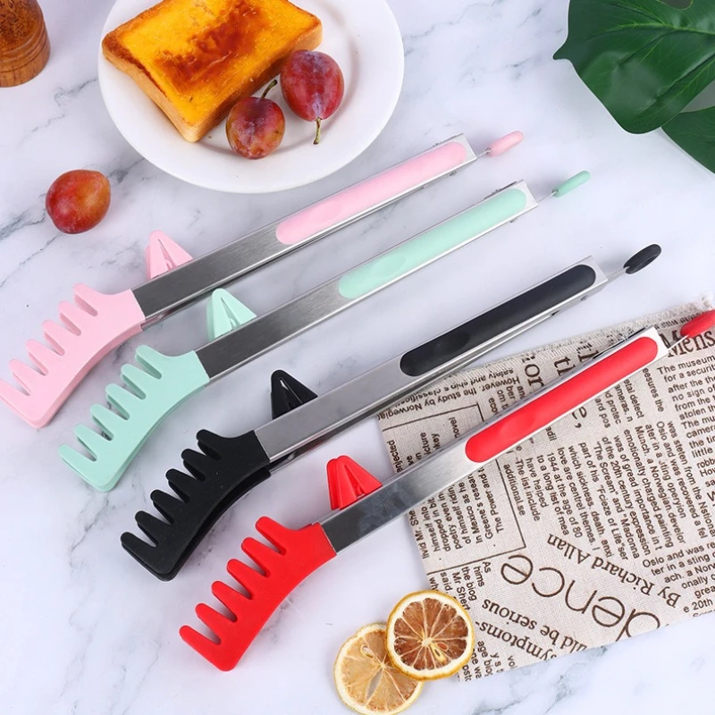 1 Stück Spaghetti-Zange aus Silikon, Lebensmittelecht, Hitzebeständig, Rutschfest, für Pasta, Lo Mein und Nudeln