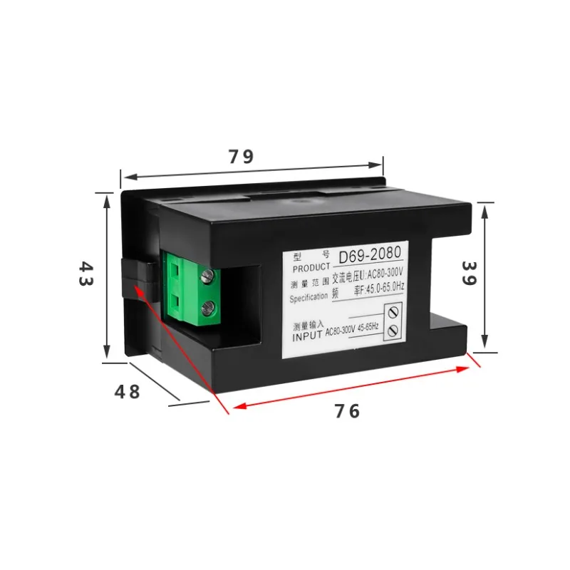 Woltomierz cyfrowy LCD miernik częstotliwości fazy 110V 220V trójfazowy 380V 50Hz Tester D69-2080