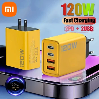 Xiaomi 120W hızlı şarj tipi C hızlı şarj 3.0 USB şarj ab abd adaptörü iPhone Samsung PD USB şarj hızlı şarj