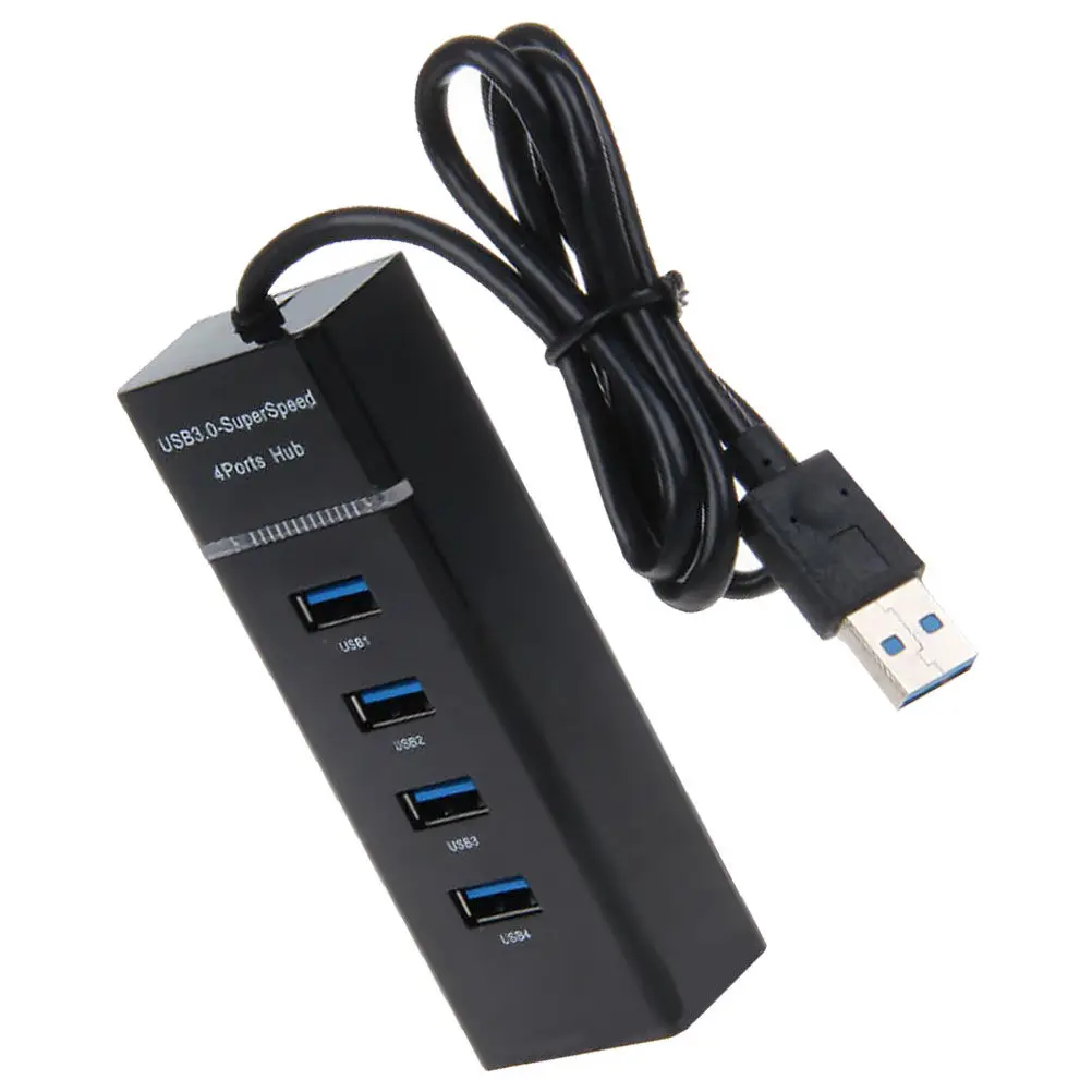 4-Port USB 3.0 Hub Adapter – Ultra-Slim Portable USB Hub for Fast Data Transfer & Device Expansion