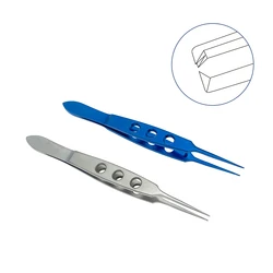 Ophthalmic Toothed Forceps Surgical Tweezers Titanium/Stainless Steel  Microsurgery Instrument