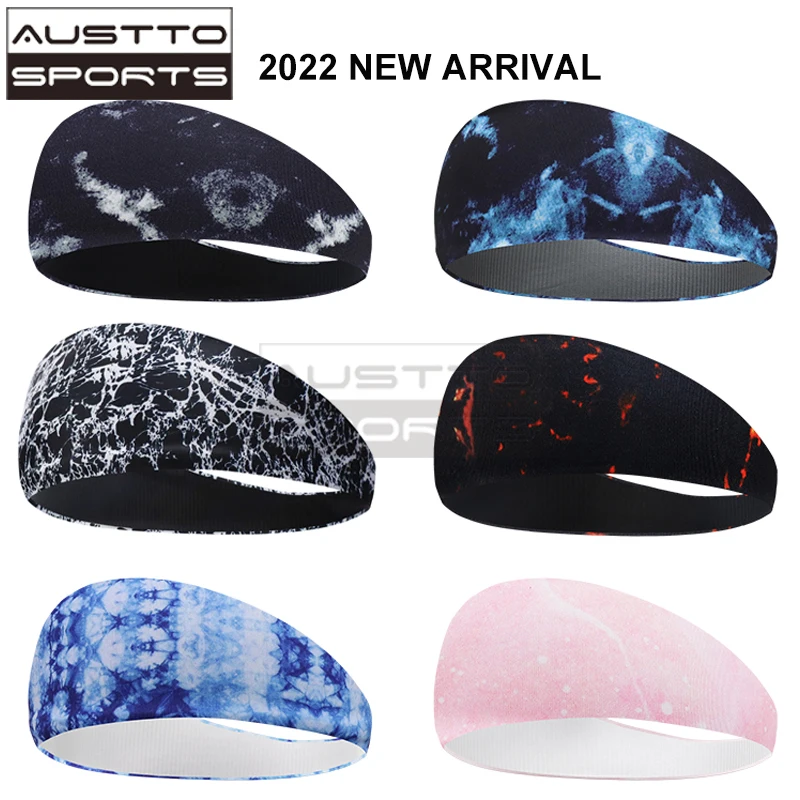 Austto Sport Headband Slim Workout Cooling Sweatband Hair Bands for Men Women Running