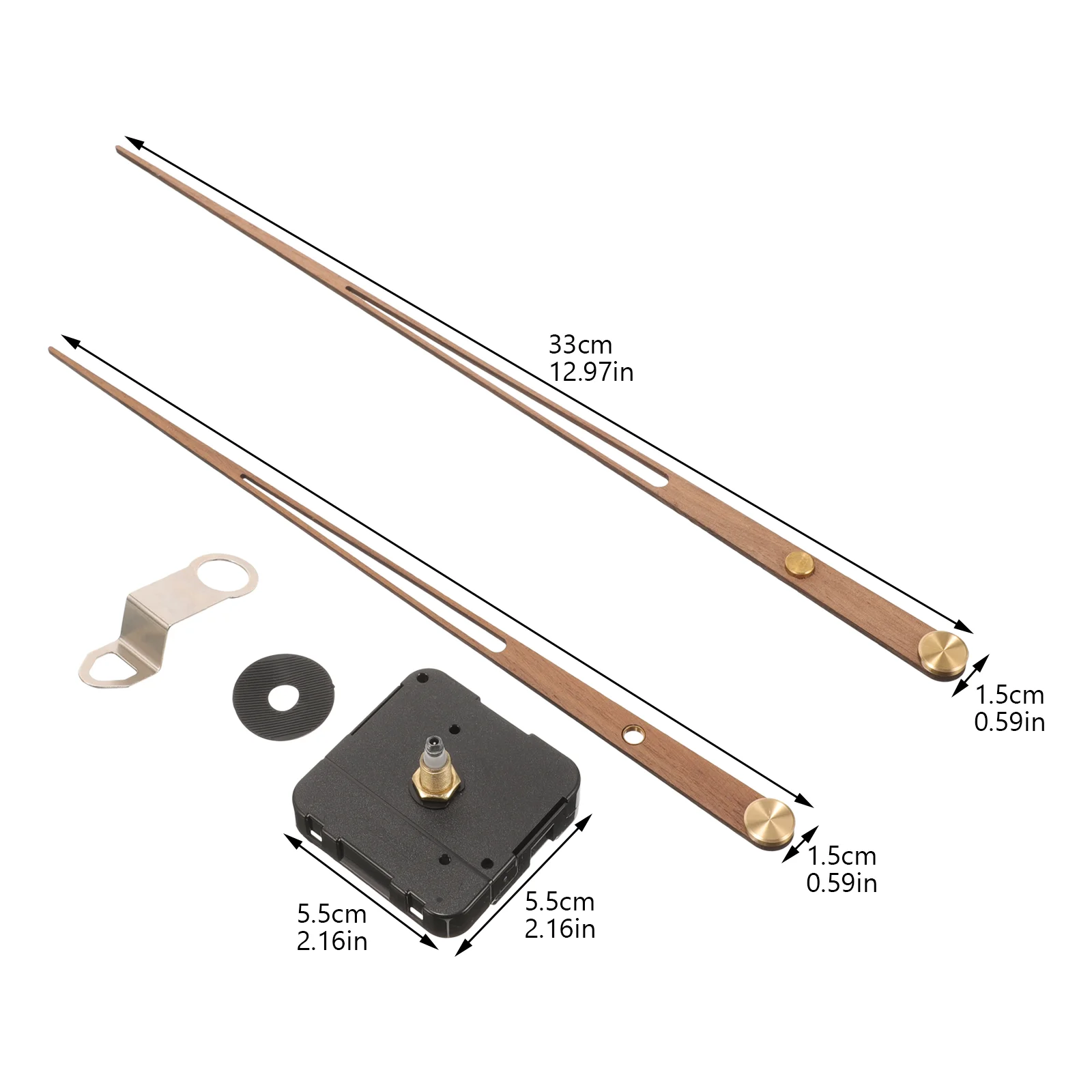 Large Wall Clock Watch Accessories Mechanism Replacement Solid Wood Operated