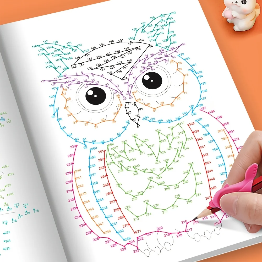 2 Books of Number Connect-the-Dots - 54 Pages per Book. Includes Number Dot-Connecting Patterns, Coloring Pages, and Graphic