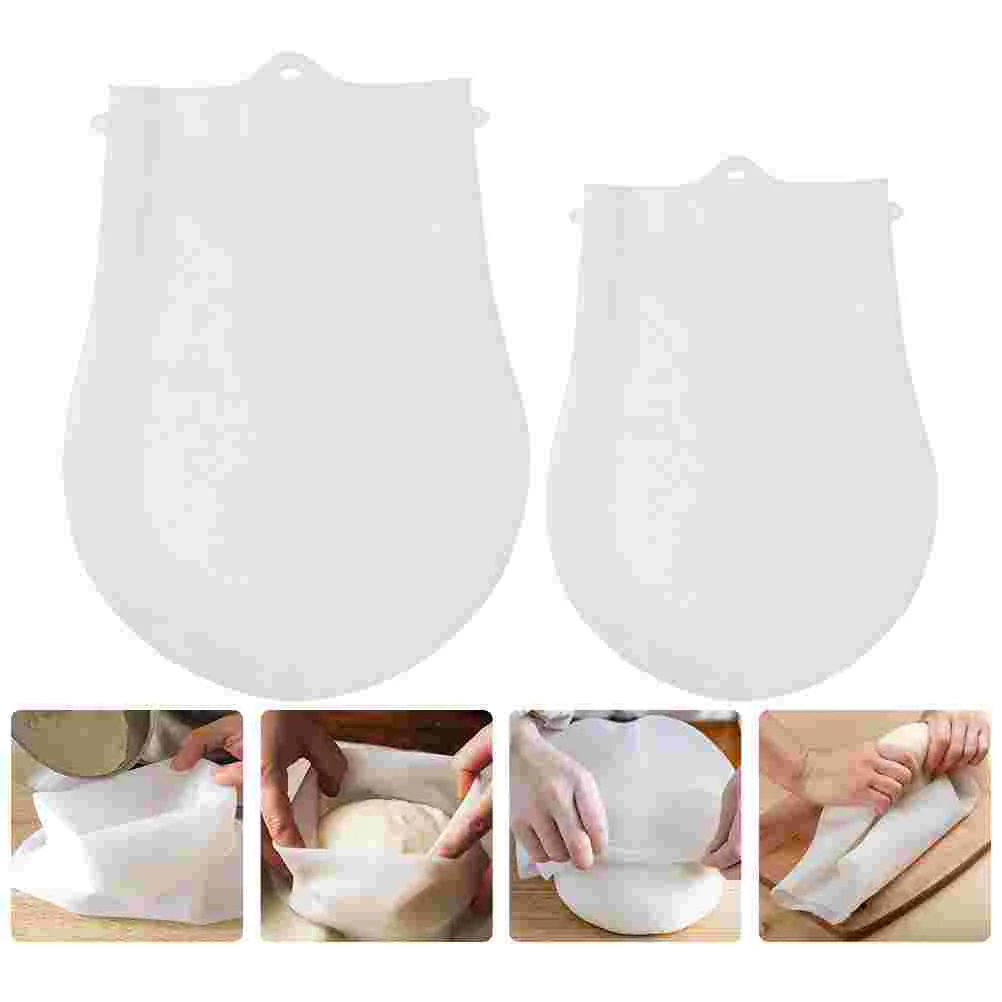 

2 Pcs Silicone Hair Bag Safe Kneading Pouch Thickened Noodles Making Tools Squeeze Dough Kitchen Bread Flour