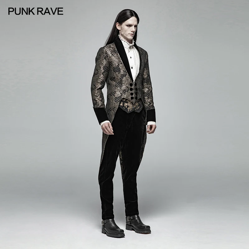 Thopil Chaqueta de frac vintage Steampunk para hombre, abrigo gótico victoriano, disfraz de Halloween