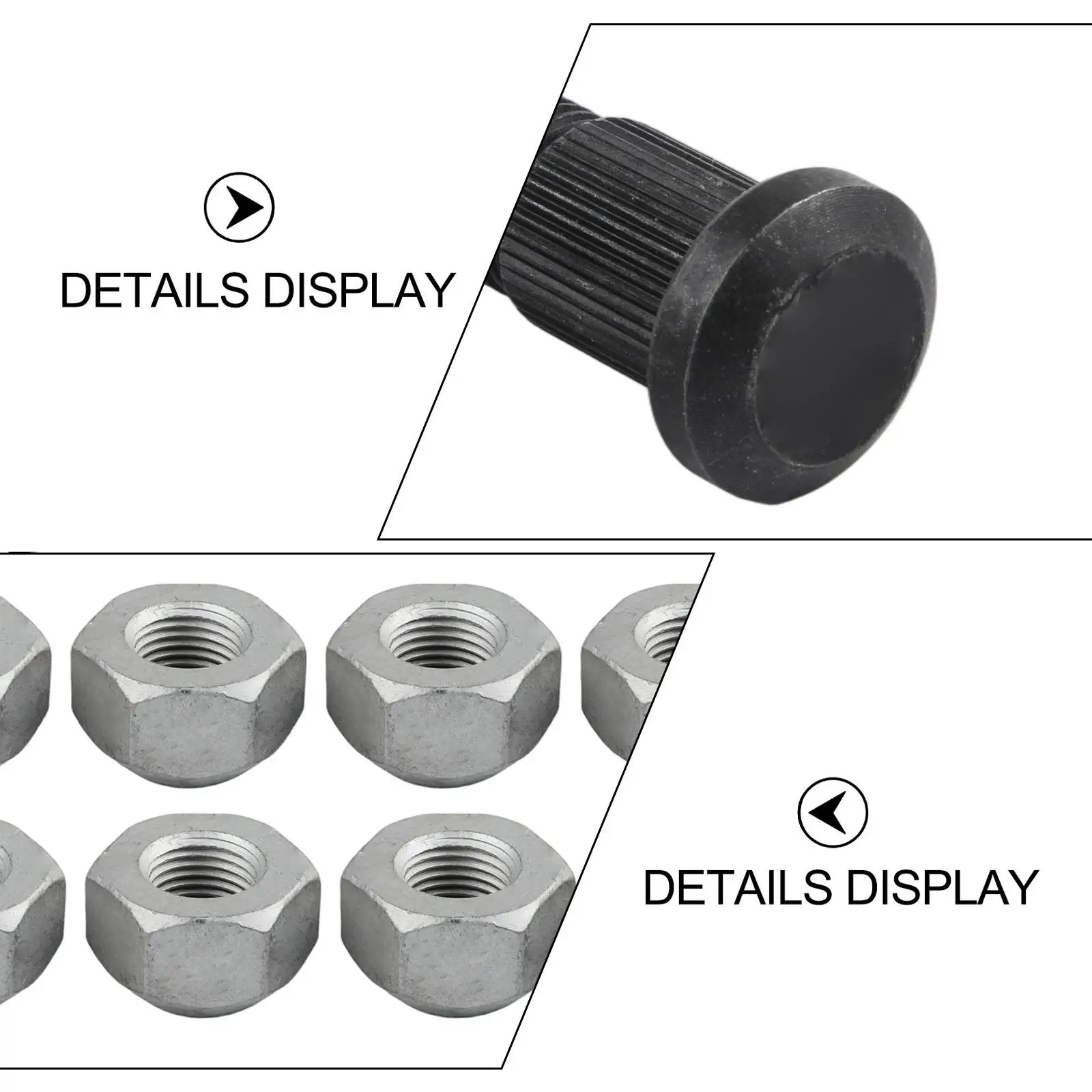 

Комплект колесных болтов, гаек, 8 шт. 6709170 6564669, совместимый с Bobcat 643 S76 S770 S570 S130 632 Запасные части для оборудования