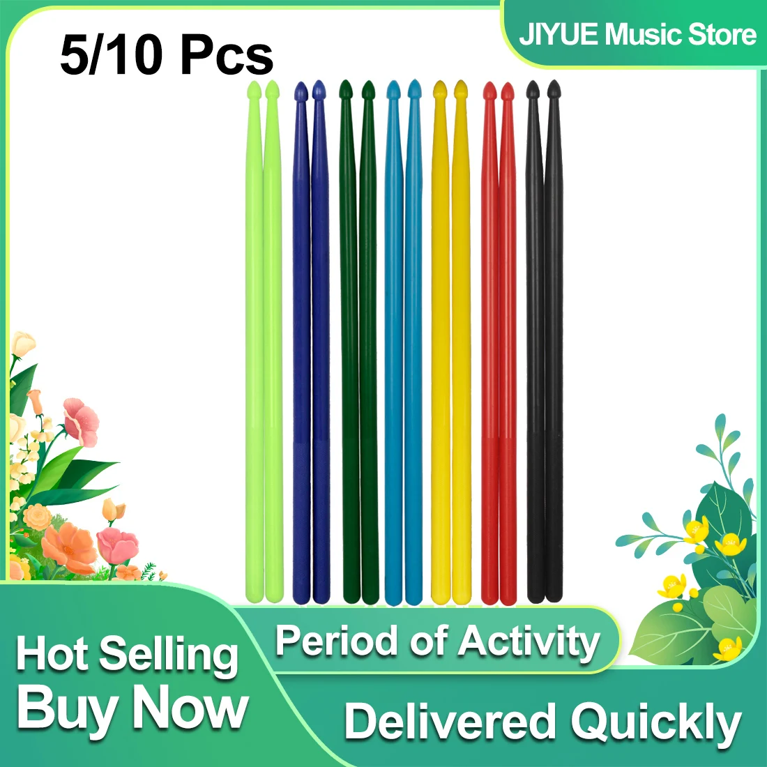 5/10 paar Drum Sticks 5A Professionelle Nylon Drumsticks Drum Set Teardrop Drumsticks Percussion Instrument Zubehör Trommel Teile