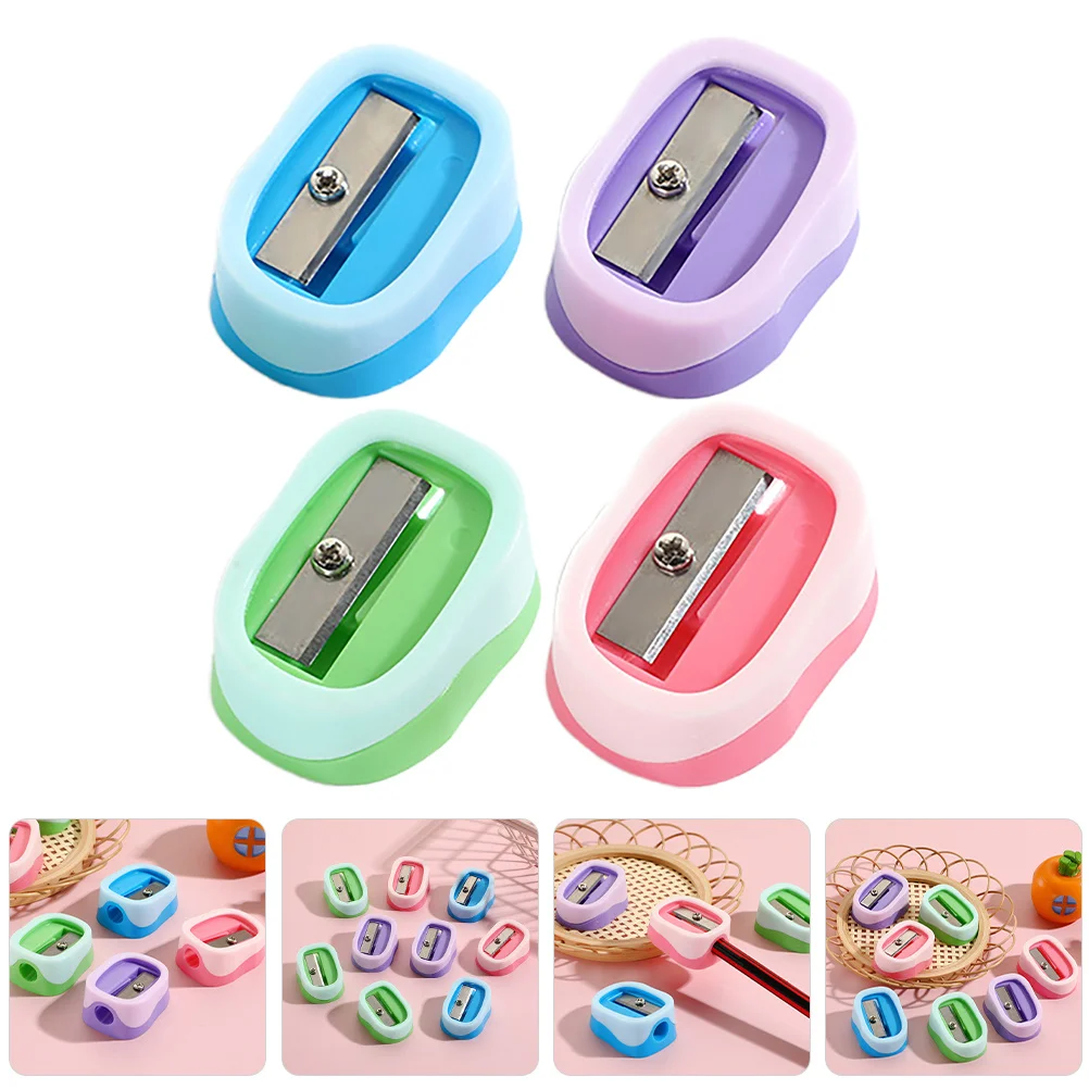 Mini temperamatite manuale da 20 pezzi, temperamatite portatile a foro singolo, materiale scolastico per matite colorate per bambini