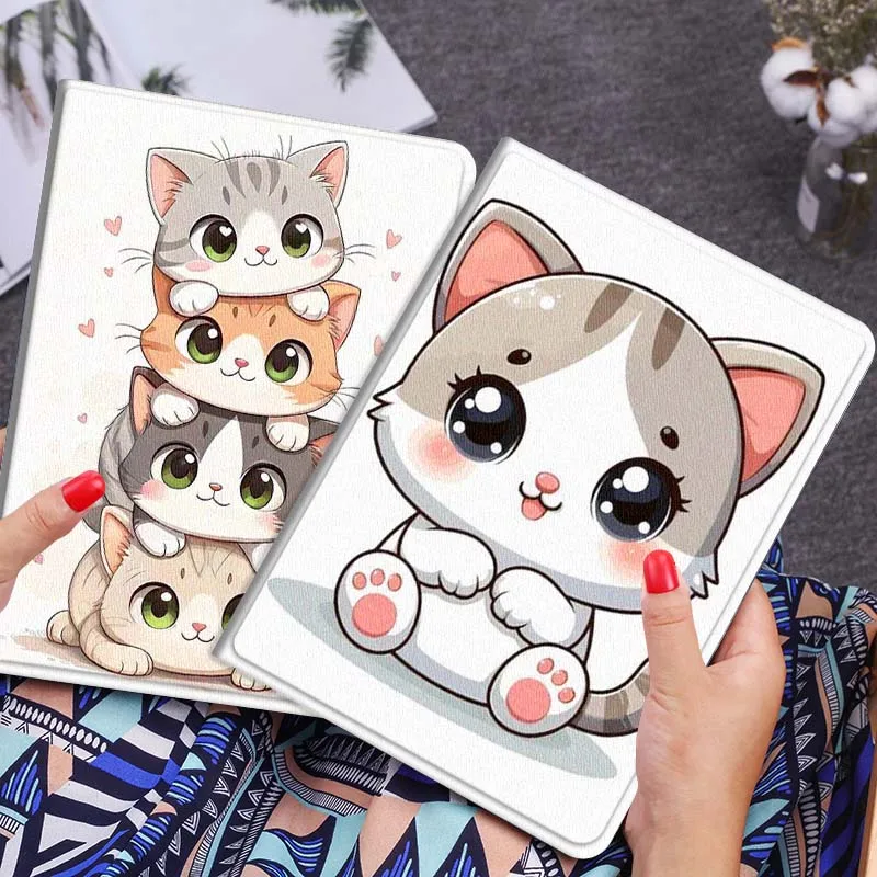 

Cartoon Cute Art Cat For Xiaomi Redmi Mi Poco Pad 2 5 6s 7 7s Ultra Pro Max 14 12.4 12.1 inch Soft Tablet Case Gift