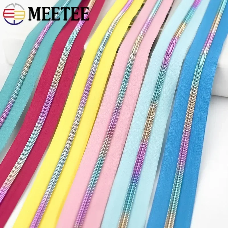 2/5/8/10/20M Meetee 5# Nylon Zipper Closure Zippers Repair Kit Handbag Jacket Bag Zips Tape By Meters Garment Sewing Accessories