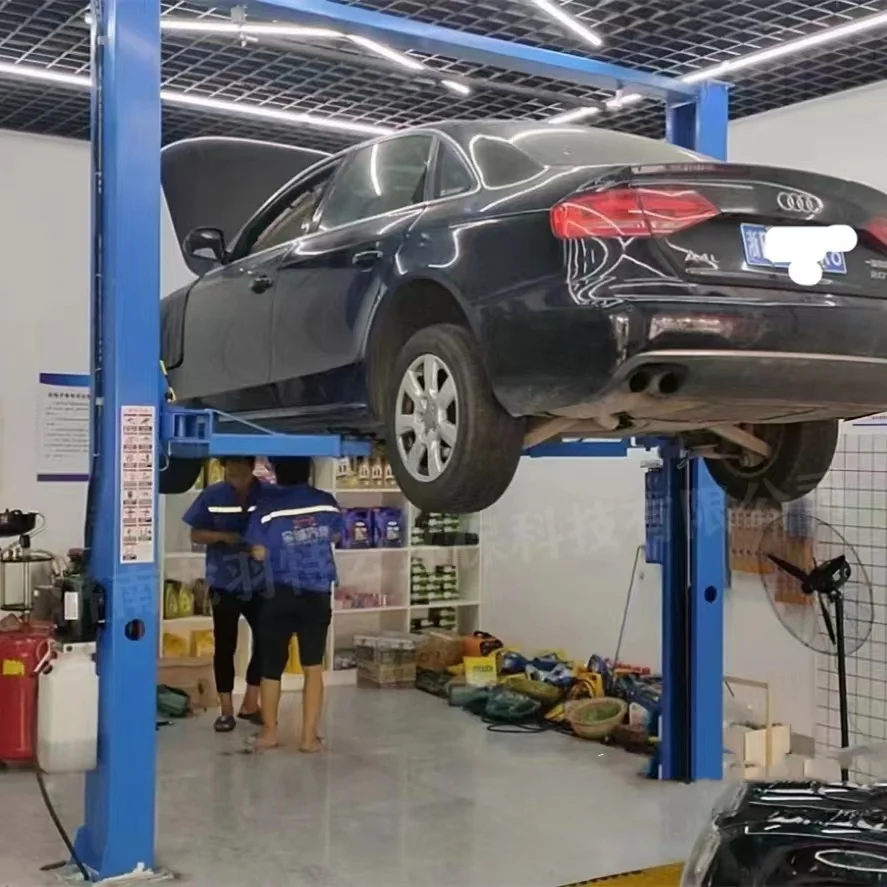 4/5/7/8 Ton Gantry Car Lift Manual Unlock Hydraulic System Two Post Design Clear Floor Car Lifting Machine