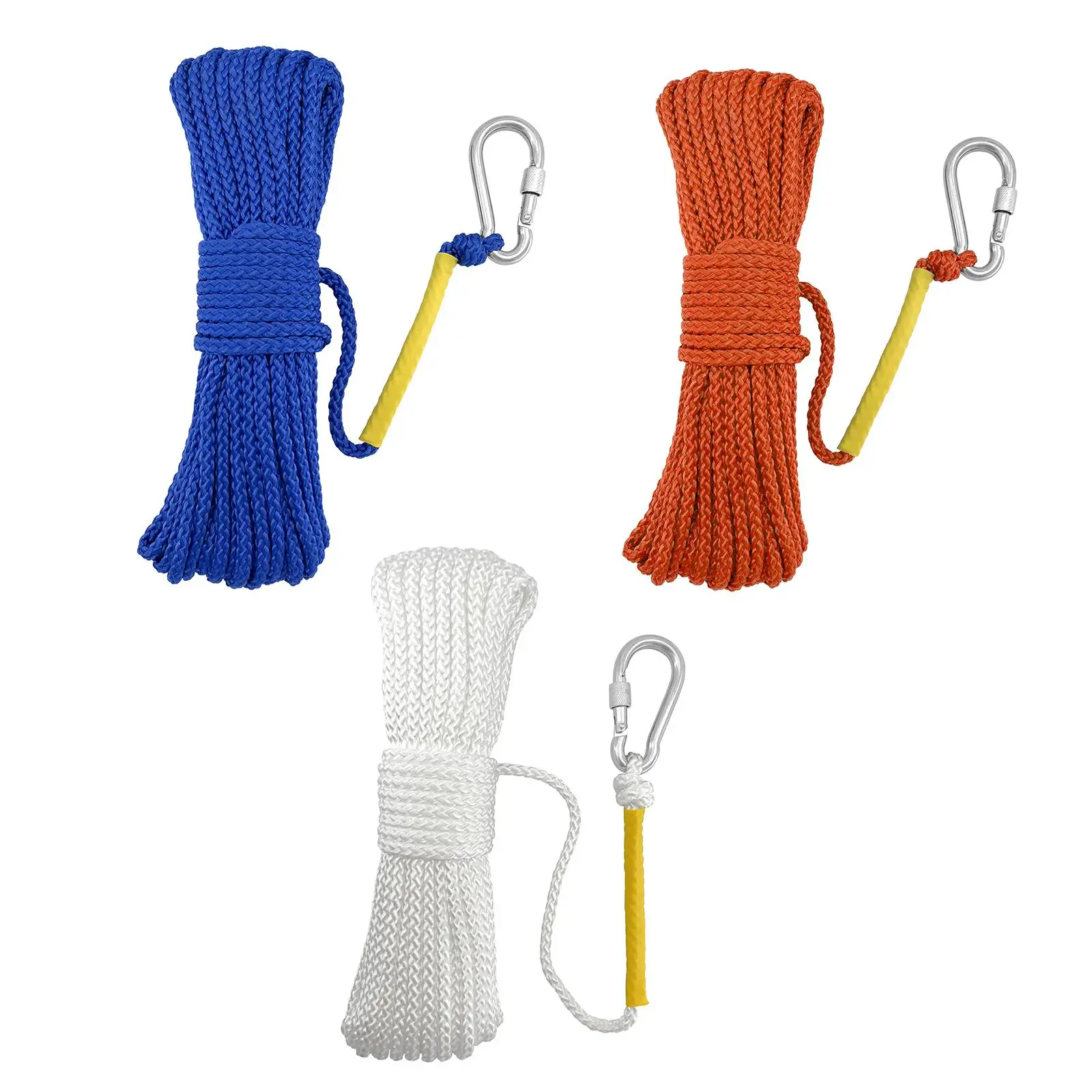 Fishing Nylon Rope with Spring Hook for Magnet Fishing Tent Rope Indoor