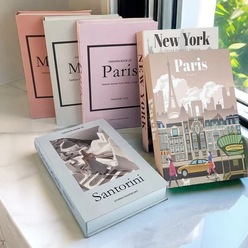 파리 로마 뉴욕 럭셔리 장식 책 인테리어 장식, 가짜 책 보관 상자, 커피 테이블 선반, 침실 장식  Best5