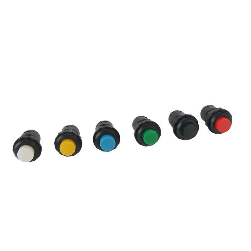 6pcs Self-Lock /Momentary Pushbutton Switches DS228 DS428 12mm OFF- ON Push Button Switch 3A /125VAC 1.5A/250VAC DS-228 DS-428