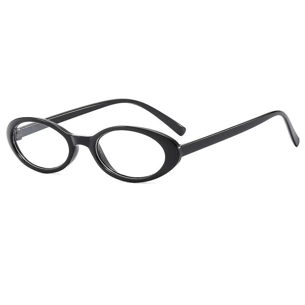 New Retro Oval Frame Glasses Women Y2K Cat Eye Glasses Anti-Blue Light Eyewears Fashion Narrow Spectacles Glasses Plain Glasses