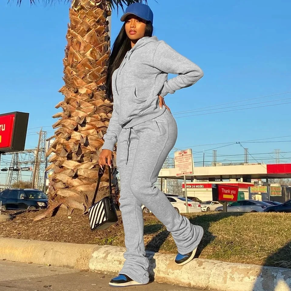 

womens clothing 2025 new arrivals Sports style slim and comfortable long-sleeved solid color suit tracksuit women two piece set