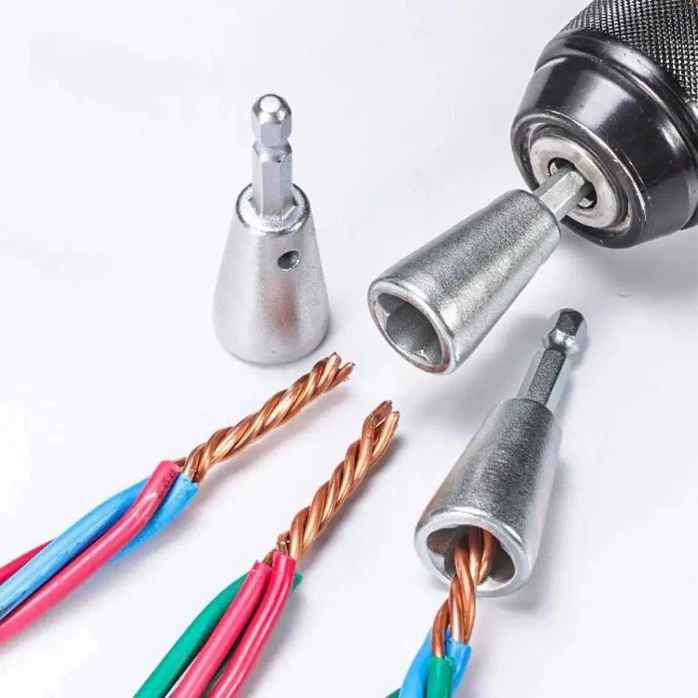 5-delige metalen elektrische draad Twister-connector Kabelapparaat Draaibare kronkelende connector Automatisch draaikabelapparaat Zilver