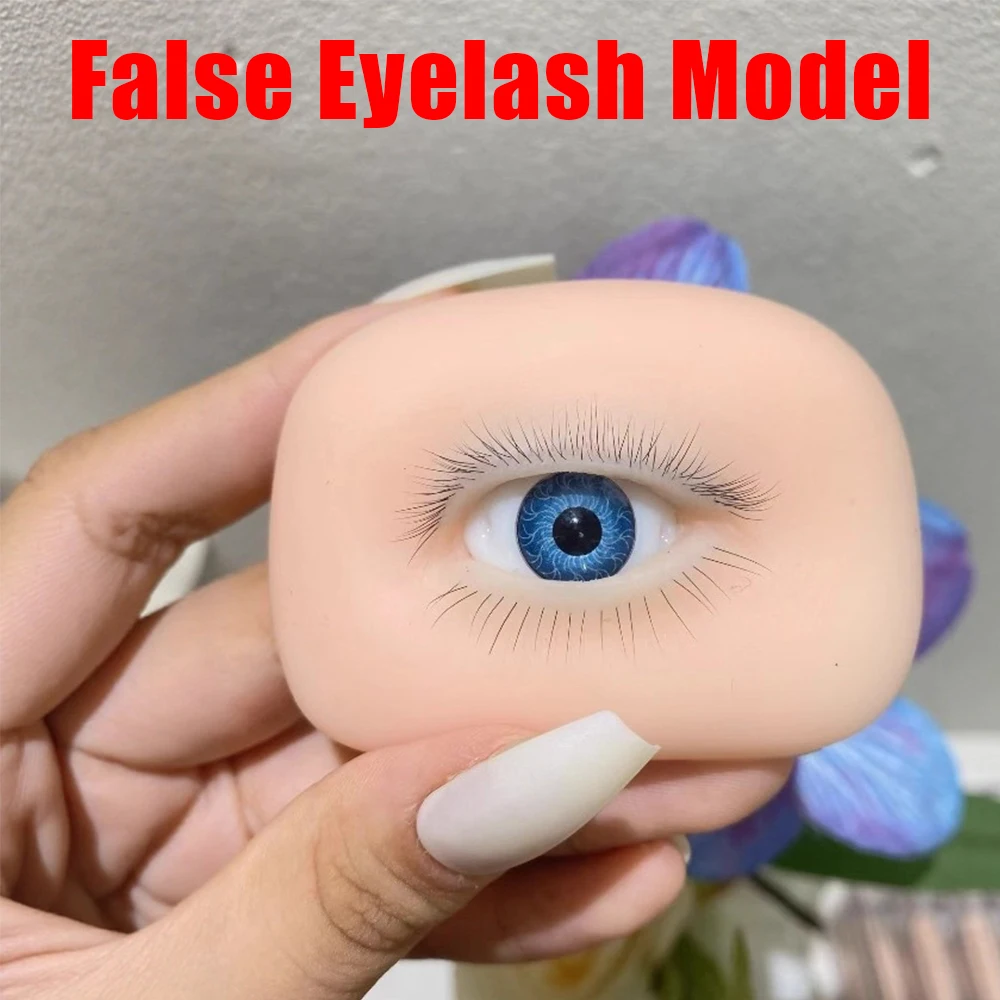 5D Wimpern Praxis Auge Modell Silikon Soft-Touch Simulation Doppel Schicht Wimpern Training Make-Up-Tool