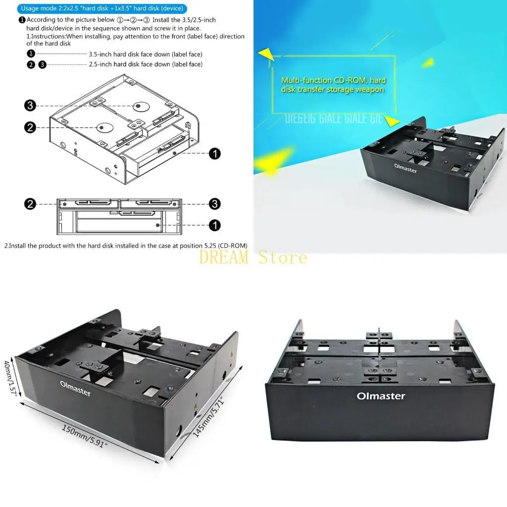 OImaster MR-8802 HDD Cage Rack 5.25 Inch Device for 6 x2.5'' SSD Multi-function best sale
