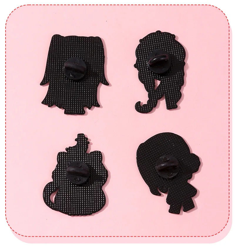 He Ye Demon Hunting Girl Cartoon Metal Creative Clothing Hat Bag Accessories Gift image 5