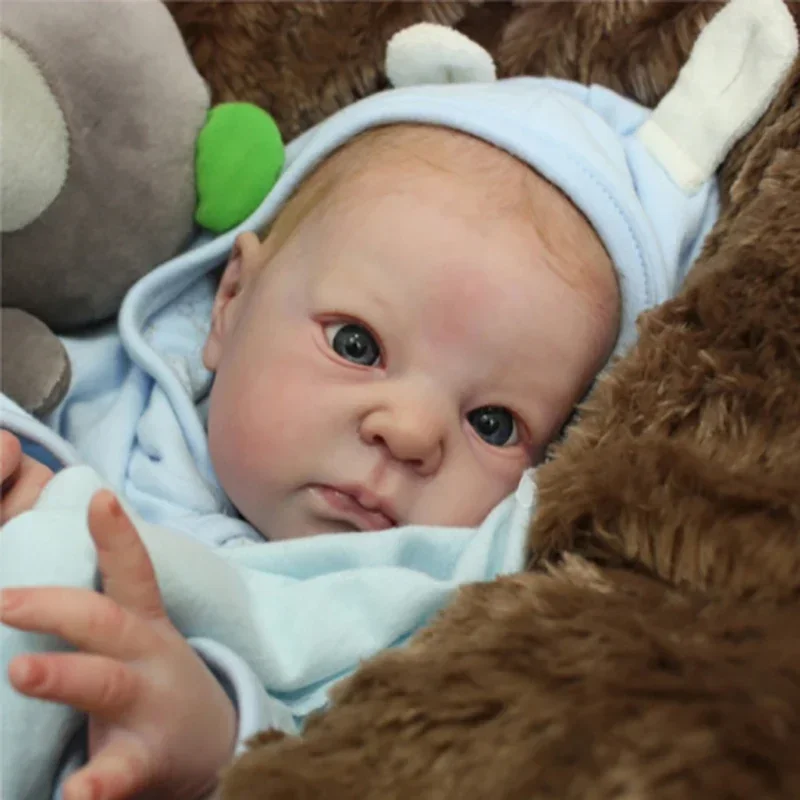 18Inch Reborn Doll Kit Dimitri Soft Real Touch Vinyl Color Unfinished Parts DIY Blank Kit