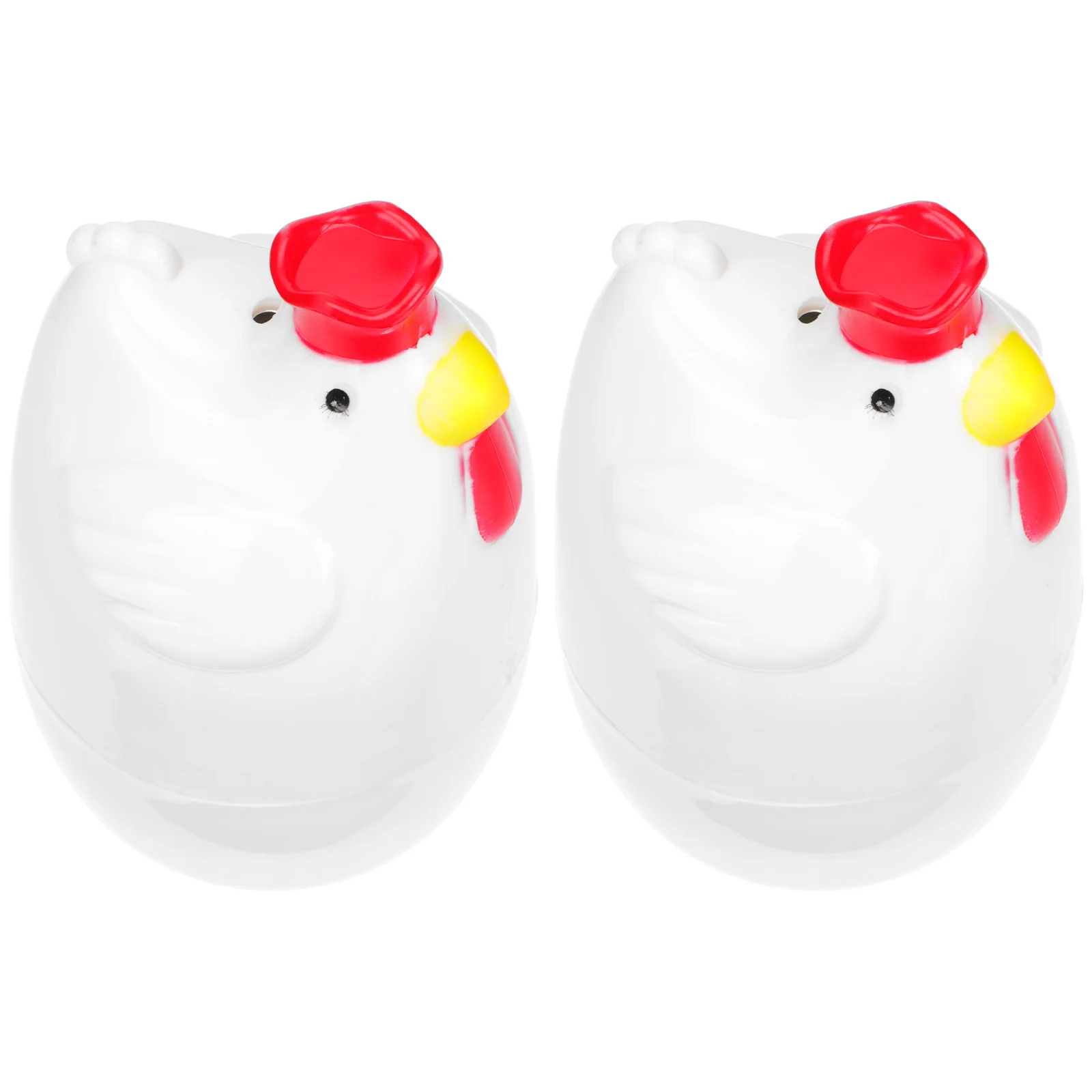 

2pcs Chick Shaped Boiler Premium Plastic Egg Steamer Cup Household Steam Cooker Microwave Safe Creative Heat Resistant Egg
