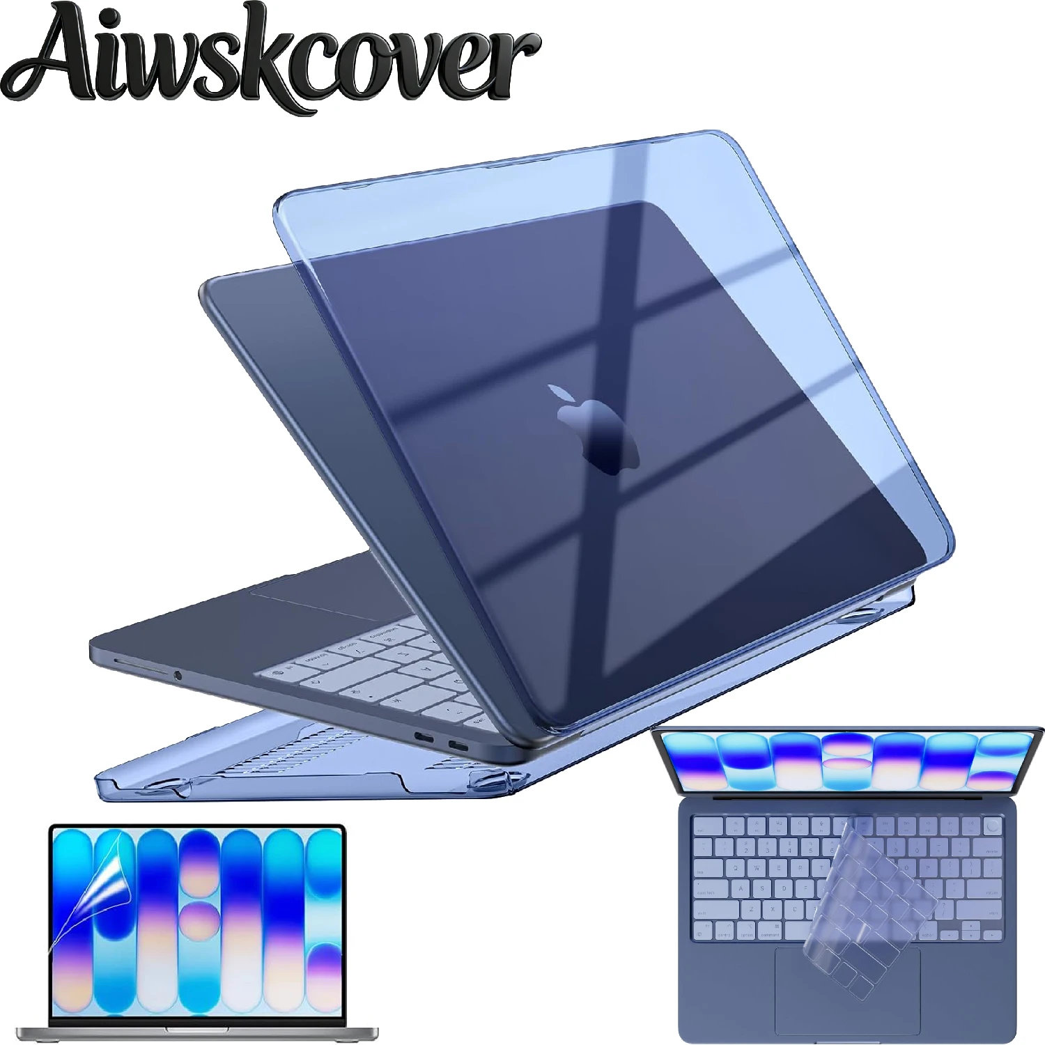 Crystal Clear Case For MacBook Neo 13 inch 2026, Scratch Resistant, Protective Hard Shell Case & Keyboard Cover & Screen Film